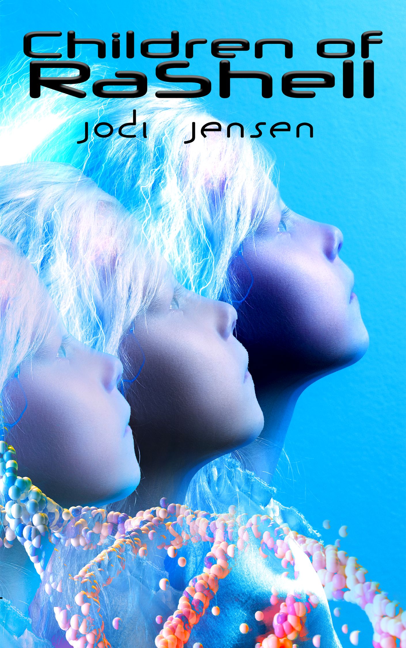 Fantasy book cover for Children of RaShell, featuring ancient powers and generational magic.