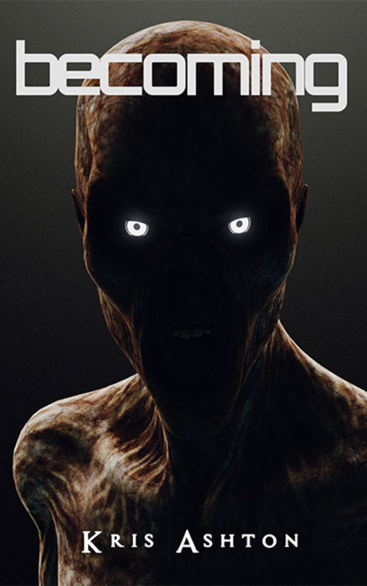 Dark fantasy book cover for Becoming, featuring transformation, identity, and eerie rebirth.