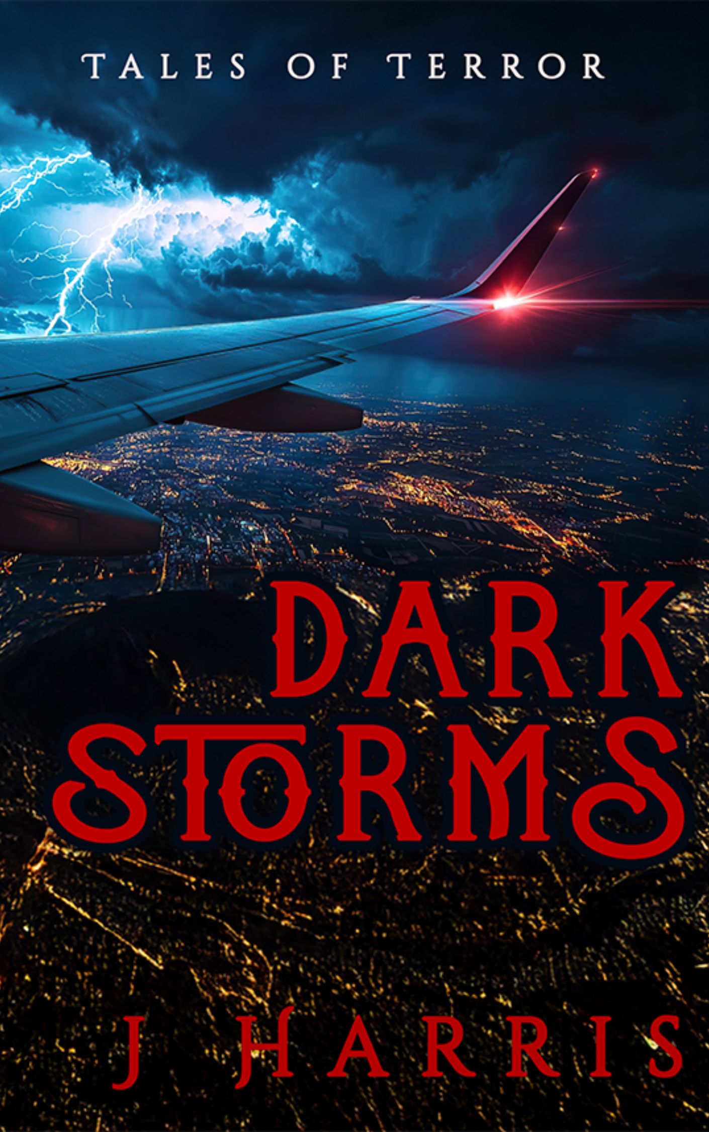 Dark fantasy anthology cover for Dark Storms, featuring supernatural chaos and mythic danger.