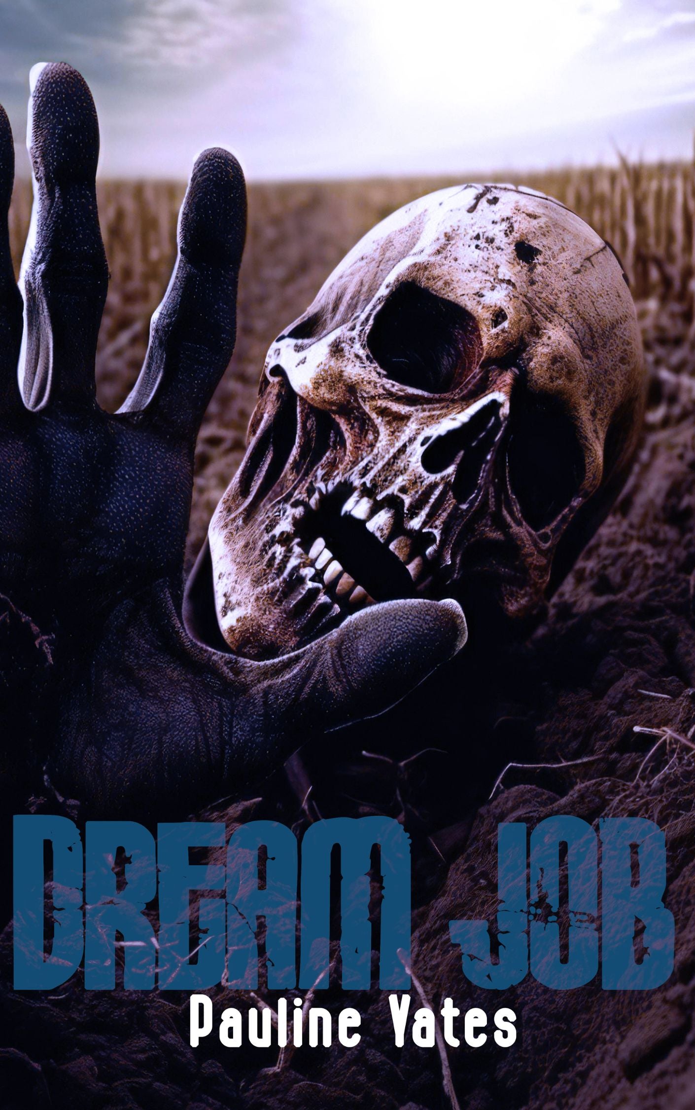 Dark satire book cover for Dream Job, where ambition meets dread and workplace horror.