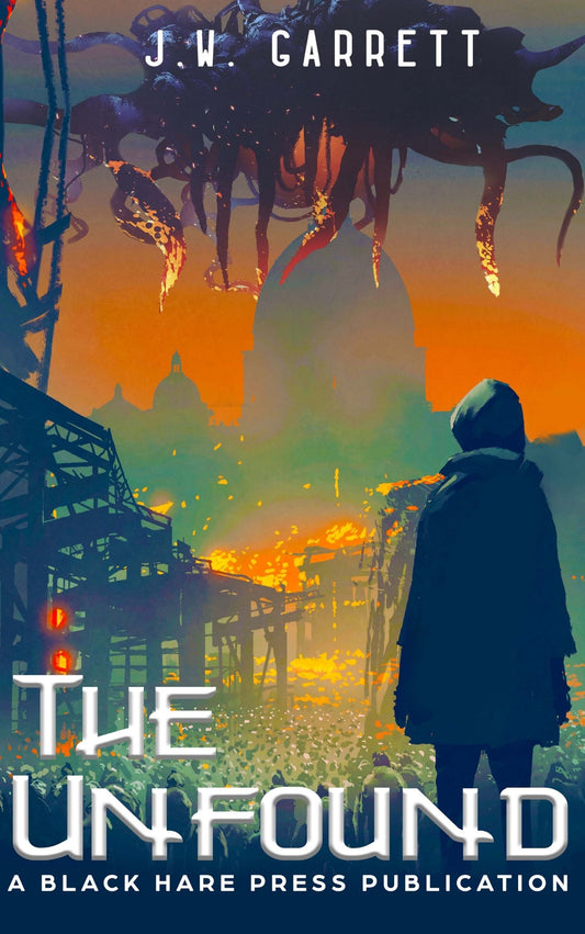 Speculative or horror fiction cover for The Unfound, focusing on loss, mystery, and voids.