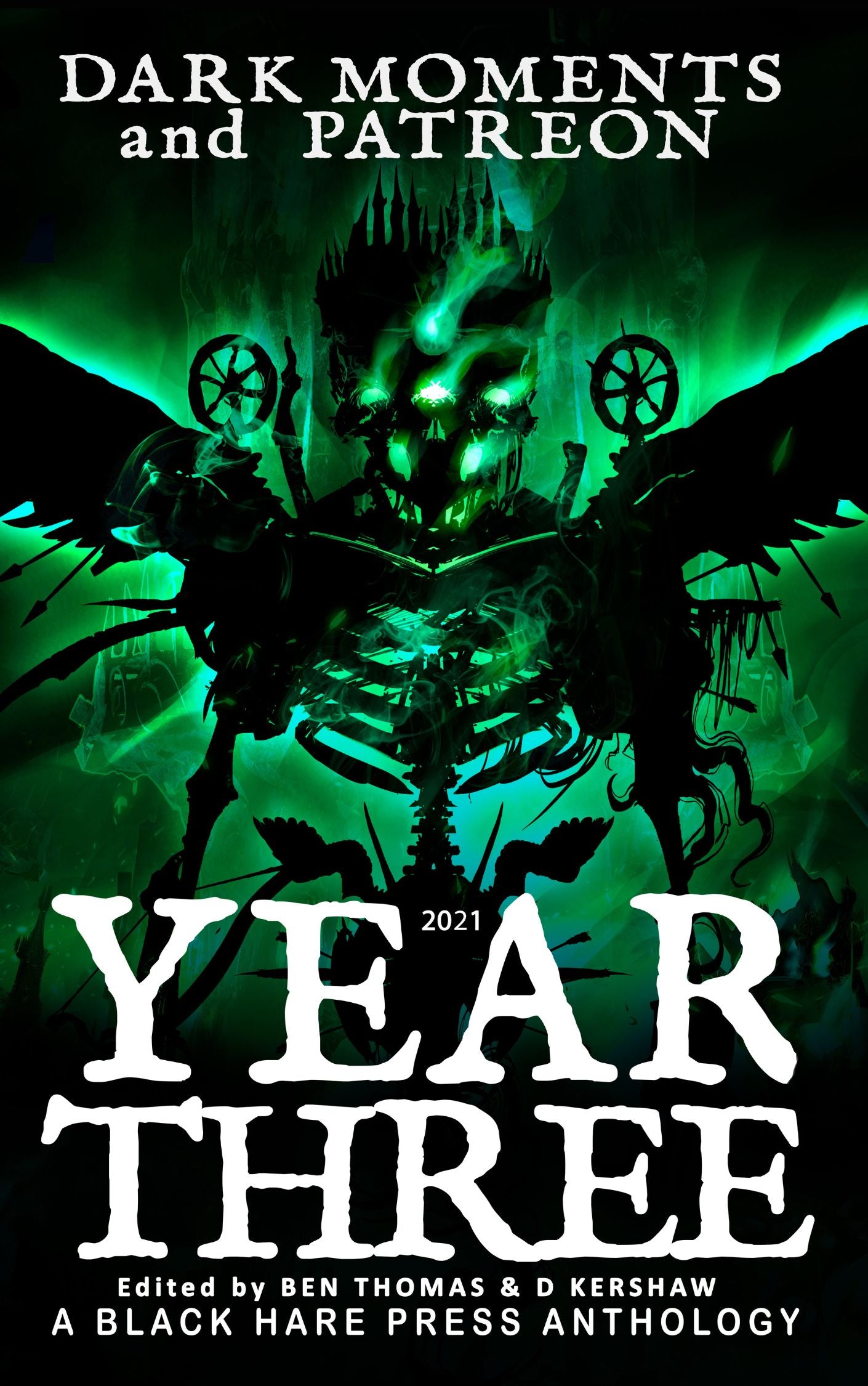 Post-collapse or speculative fiction cover for Year Three, with quiet fear and bitter truths.